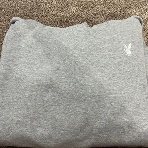 grey playboy hoodie